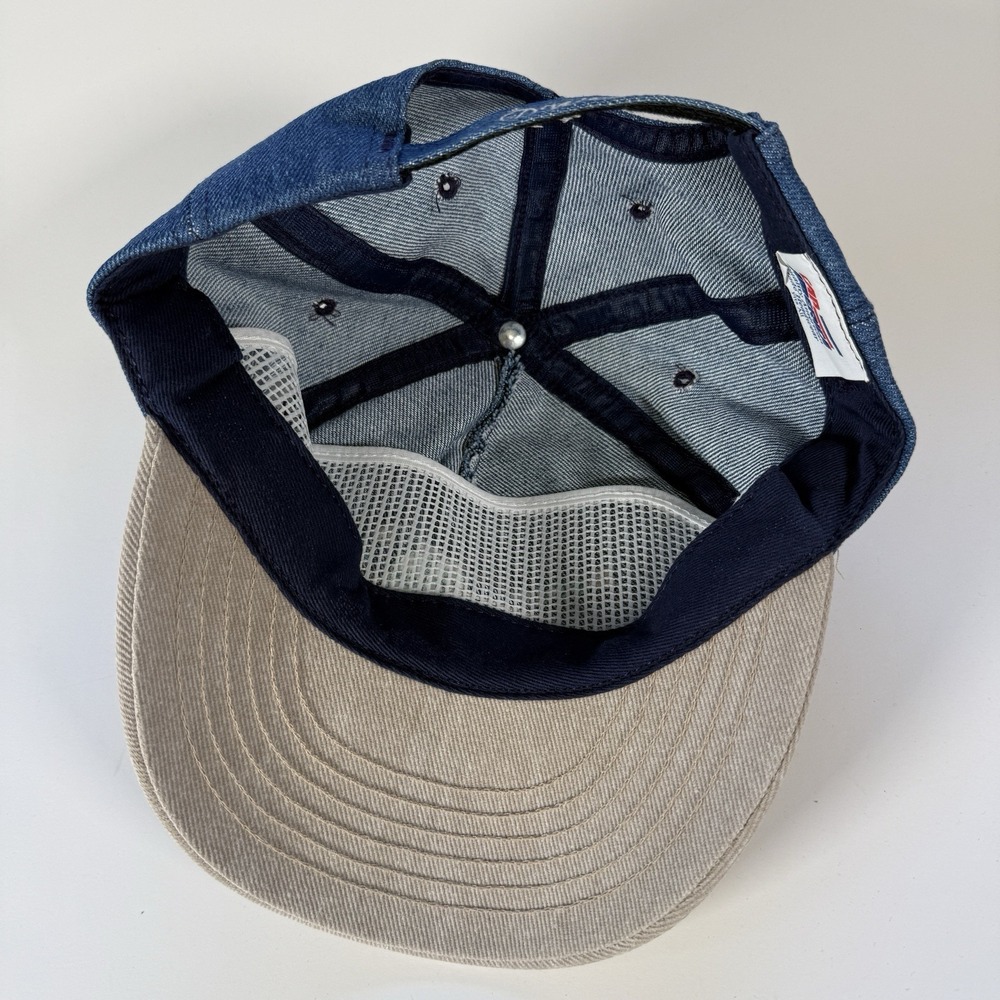 Vintage Cap America Denim Dad Hat Decatur Wire Die LLC Made in USA 90s Promo Cap - Picture 9 of 11